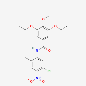 molecular formula C20H23ClN2O6 B3966549 N-(5-chloro-2-methyl-4-nitrophenyl)-3,4,5-triethoxybenzamide 