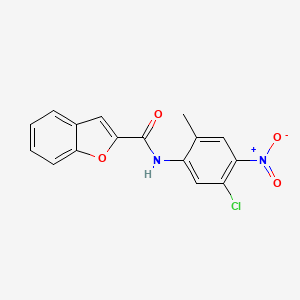 molecular formula C16H11ClN2O4 B3966569 N-(5-chloro-2-methyl-4-nitrophenyl)-1-benzofuran-2-carboxamide 