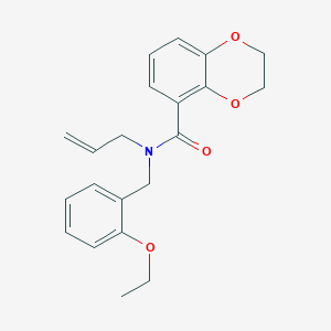 molecular formula C21H23NO4 B3966579 N-allyl-N-(2-ethoxybenzyl)-2,3-dihydro-1,4-benzodioxine-5-carboxamide 
