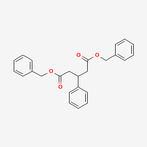 molecular formula C25H24O4 B3966771 Pentanedioic acid, 3-phenyl-, dibenzyl ester 