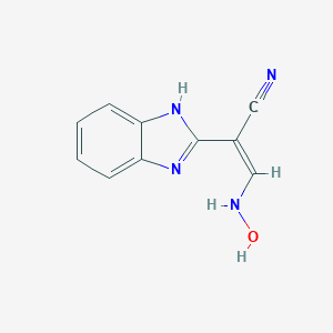 Propanenitrile, 2-(1,3-dihydro-2H-benzimidazol-2-ylidene)-3-(hydroxyimino)-(9CI)