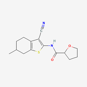 molecular formula C15H18N2O2S B3966804 N-(3-cyano-6-methyl-4,5,6,7-tetrahydro-1-benzothien-2-yl)tetrahydro-2-furancarboxamide 