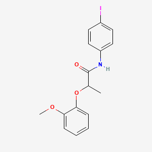 molecular formula C16H16INO3 B3966813 N-(4-iodophenyl)-2-(2-methoxyphenoxy)propanamide 