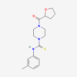 molecular formula C17H23N3O2S B3966849 N-(3-methylphenyl)-4-(tetrahydrofuran-2-ylcarbonyl)piperazine-1-carbothioamide 