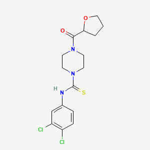 molecular formula C16H19Cl2N3O2S B3966898 N-(3,4-dichlorophenyl)-4-(tetrahydrofuran-2-ylcarbonyl)piperazine-1-carbothioamide 