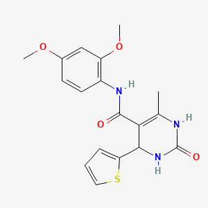 molecular formula C18H19N3O4S B3966913 N-(2,4-dimethoxyphenyl)-6-methyl-2-oxo-4-thiophen-2-yl-3,4-dihydro-1H-pyrimidine-5-carboxamide 