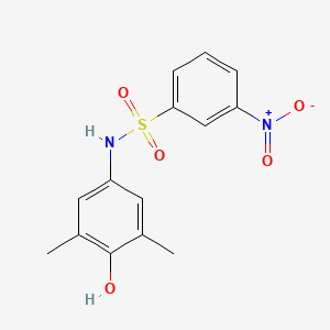 molecular formula C14H14N2O5S B3967003 N-(4-hydroxy-3,5-dimethylphenyl)-3-nitrobenzenesulfonamide 