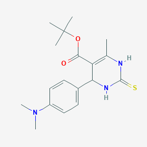molecular formula C18H25N3O2S B3967067 tert-butyl 4-[4-(dimethylamino)phenyl]-6-methyl-2-thioxo-1,2,3,4-tetrahydro-5-pyrimidinecarboxylate 