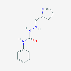 molecular formula C12H12N4O B039671 1-Phenyl-3-(pyrrol-2-ylidenemethylamino)urea CAS No. 113906-09-5