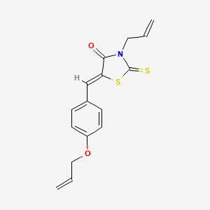 molecular formula C16H15NO2S2 B3967148 3-allyl-5-[4-(allyloxy)benzylidene]-2-thioxo-1,3-thiazolidin-4-one 