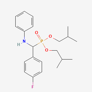 molecular formula C21H29FNO3P B3967235 diisobutyl [anilino(4-fluorophenyl)methyl]phosphonate 