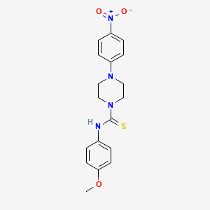 molecular formula C18H20N4O3S B3967253 N-(4-methoxyphenyl)-4-(4-nitrophenyl)piperazine-1-carbothioamide 