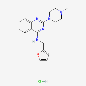 molecular formula C18H22ClN5O B3967329 N-(furan-2-ylmethyl)-2-(4-methylpiperazin-1-yl)quinazolin-4-amine;hydrochloride 