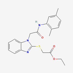 molecular formula C21H23N3O3S B3967357 ethyl [(1-{2-[(2,5-dimethylphenyl)amino]-2-oxoethyl}-1H-benzimidazol-2-yl)thio]acetate 
