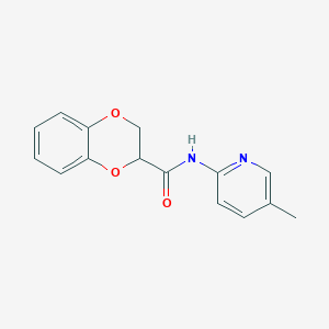molecular formula C15H14N2O3 B3967419 N-(5-methylpyridin-2-yl)-2,3-dihydro-1,4-benzodioxine-2-carboxamide 