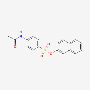 molecular formula C18H15NO4S B3967632 Naphthalen-2-yl 4-acetamidobenzenesulfonate 