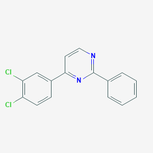 molecular formula C16H10Cl2N2 B396769 4-(3,4-Dichlorophenyl)-2-phenylpyrimidine 