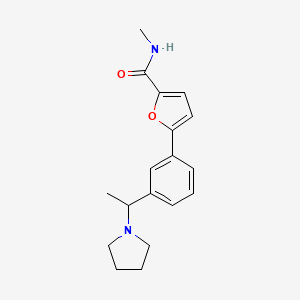 molecular formula C18H22N2O2 B3967896 N-methyl-5-[3-(1-pyrrolidin-1-ylethyl)phenyl]-2-furamide 