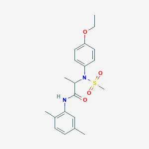 molecular formula C20H26N2O4S B3967902 N-(2,5-dimethylphenyl)-N~2~-(4-ethoxyphenyl)-N~2~-(methylsulfonyl)alaninamide 