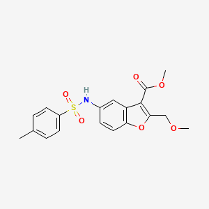 molecular formula C19H19NO6S B3967944 methyl 2-(methoxymethyl)-5-(4-methylphenylsulfonamido)benzofuran-3-carboxylate 