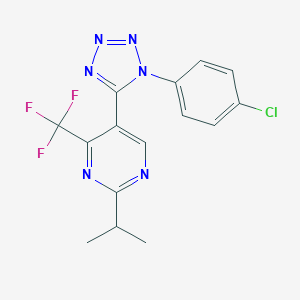5-[1-(4-chlorophenyl)-1H-tetraazol-5-yl]-2-isopropyl-4-(trifluoromethyl)pyrimidine