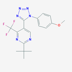 4-{5-[2-tert-butyl-4-(trifluoromethyl)-5-pyrimidinyl]-1H-tetraazol-1-yl}phenyl methyl ether