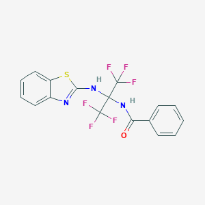N-[1-(1,3-Benzothiazol-2-ylamino)-2,2,2-trifluoro-1-(trifluoromethyl)ethyl]benzamide