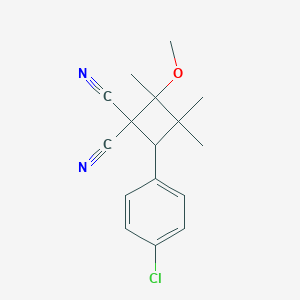 4-(4-Chlorophenyl)-2-methoxy-2,3,3-trimethyl-1,1-cyclobutanedicarbonitrile