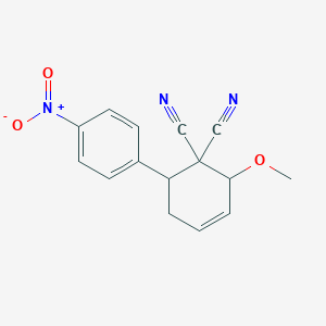 6-{4-Nitrophenyl}-2-methoxy-3-cyclohexene-1,1-dicarbonitrile