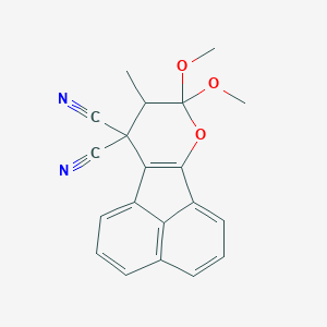 8,8-dimethoxy-9-methyl-8,9-dihydro-10H-acenaphtho[1,2-b]pyran-10,10-dicarbonitrile