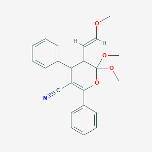 2,2-dimethoxy-3-(2-methoxyvinyl)-4,6-diphenyl-3,4-dihydro-2H-pyran-5-carbonitrile