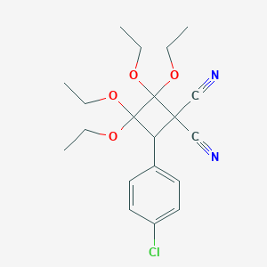 4-(4-Chlorophenyl)-2,2,3,3-tetraethoxy-1,1-cyclobutanedicarbonitrile