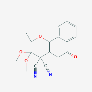 3,3-dimethoxy-2,2-dimethyl-6-oxo-2,3,4a,5,6,10b-hexahydro-4H-benzo[h]chromene-4,4-dicarbonitrile