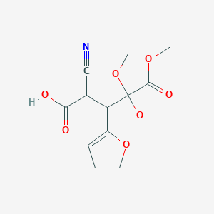 2-Cyano-3-(2-furyl)-4,4,5-trimethoxy-5-oxopentanoic acid