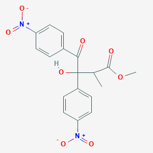 molecular formula C18H16N2O8 B396842 Methyl 3-hydroxy-3,4-bis{4-nitrophenyl}-2-methyl-4-oxobutanoate 