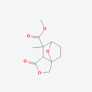 molecular formula C11H14O5 B396844 Methyl 6-methyl-4-oxo-3,10-dioxatricyclo[5.2.1.0~1,5~]decane-6-carboxylate 