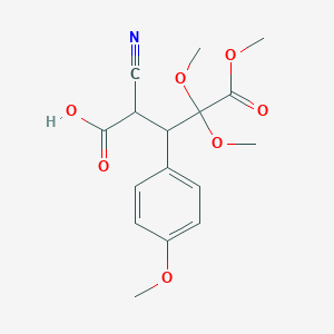 2-Cyano-4,4,5-trimethoxy-3-(4-methoxyphenyl)-5-oxopentanoic acid