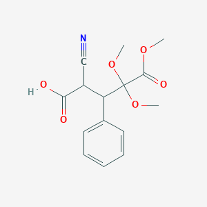 2-Cyano-4,4,5-trimethoxy-5-oxo-3-phenylpentanoic acid