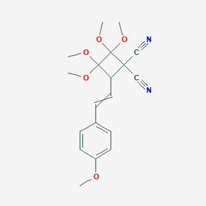 2,2,3,3-Tetramethoxy-4-[2-(4-methoxyphenyl)vinyl]-1,1-cyclobutanedicarbonitrile