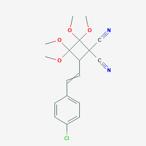 4-[(Z)-2-(4-chlorophenyl)ethenyl]-2,2,3,3-tetramethoxycyclobutane-1,1-dicarbonitrile