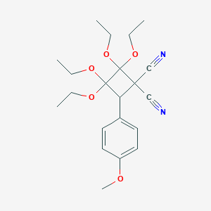 2,2,3,3-Tetraethoxy-4-(4-methoxyphenyl)cyclobutane-1,1-dicarbonitrile