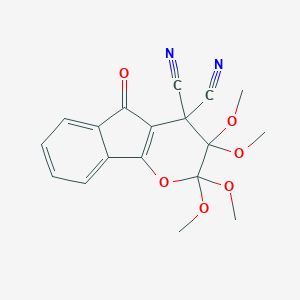 2,2,3,3-tetramethoxy-5-oxo-2,3-dihydroindeno[1,2-b]pyran-4,4(5H)-dicarbonitrile