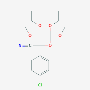 2-(4-Chlorophenyl)-3,3,4,4-tetraethoxy-2-oxetanecarbonitrile