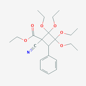 Ethyl 1-cyano-2,2,3,3-tetraethoxy-4-phenylcyclobutanecarboxylate
