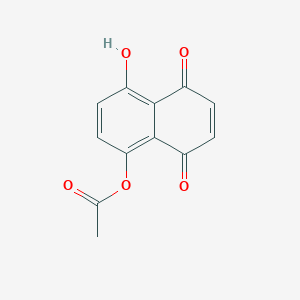 molecular formula C12H8O5 B396887 5-Acetoxy-8-hydroxy-1,4-naphthoquinone CAS No. 14597-06-9