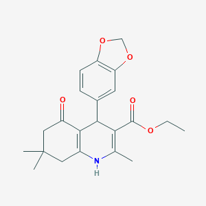 Ethyl 4-(1,3-benzodioxol-5-yl)-2,7,7-trimethyl-5-oxo-1,4,5,6,7,8-hexahydro-3-quinolinecarboxylate