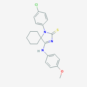 1-(4-Chlorophenyl)-4-[(4-methoxyphenyl)imino]-1,3-diazaspiro[4.5]decane-2-thione