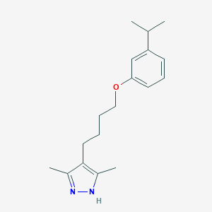 molecular formula C18H26N2O B396960 3,5-dimethyl-4-(4-{[3-(1-methylethyl)phenyl]oxy}butyl)-1H-pyrazole 
