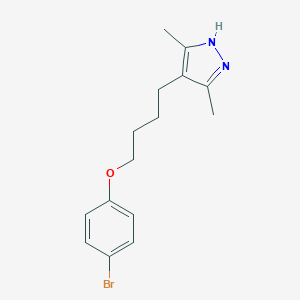 molecular formula C15H19BrN2O B396965 4-[4-(4-bromophenoxy)butyl]-3,5-dimethyl-1H-pyrazole 