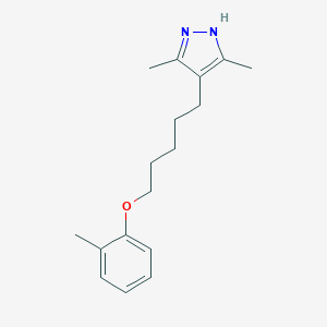molecular formula C17H24N2O B396966 3,5-dimethyl-4-[5-(2-methylphenoxy)pentyl]-1H-pyrazole 